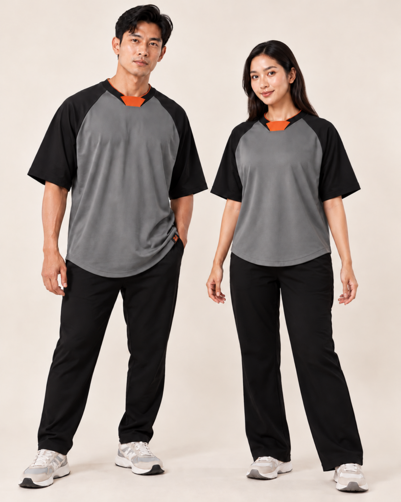Adult NFL Raglan Wide Shoulder Curve Hem — NFL, Raglan Wide Shoulder, Curve Hem. AI illustration, not an actual sewn sample.