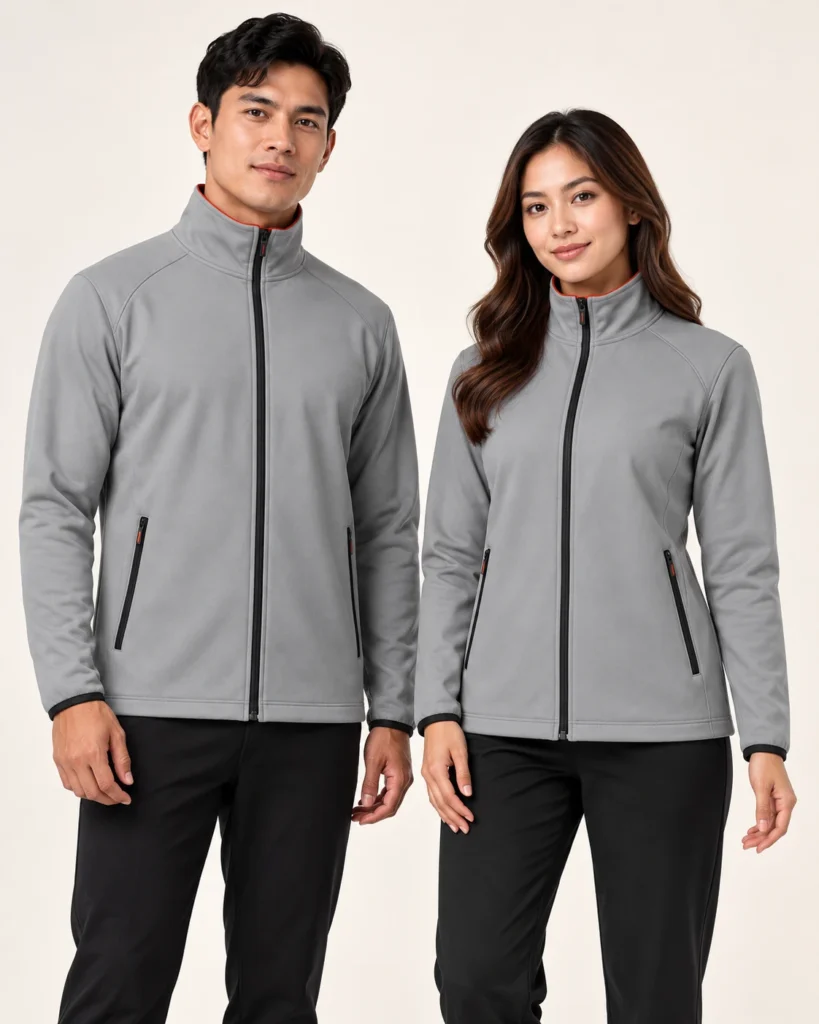 Adult High Neck Jacket — High Neck, Basic / standard, Standard finish. AI illustration, not an actual sewn sample.