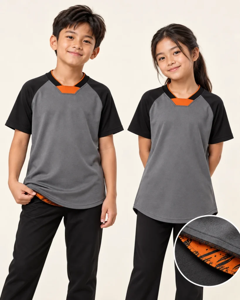 Kids NFL Raglan Premium Hem — NFL, Raglan, Premium Hem. AI illustration, not an actual sewn sample.